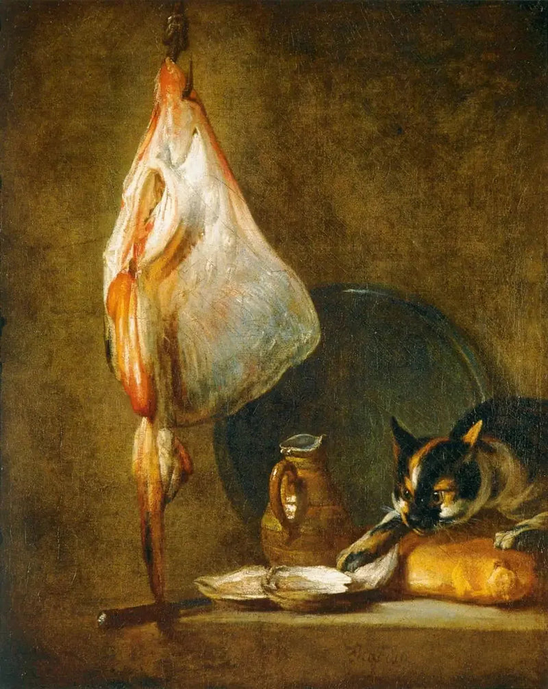 Stillleben mit Katze und Rochen - Jean Siméon Chardin