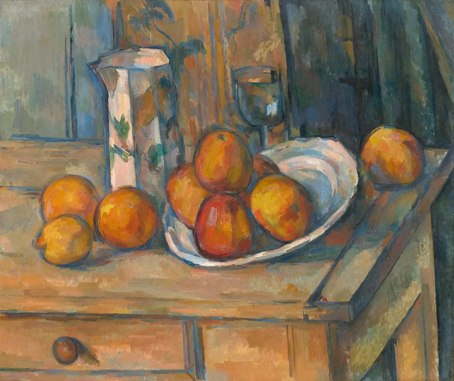 Stillleben mit Milchkrug und Früchten - Paul Cézanne