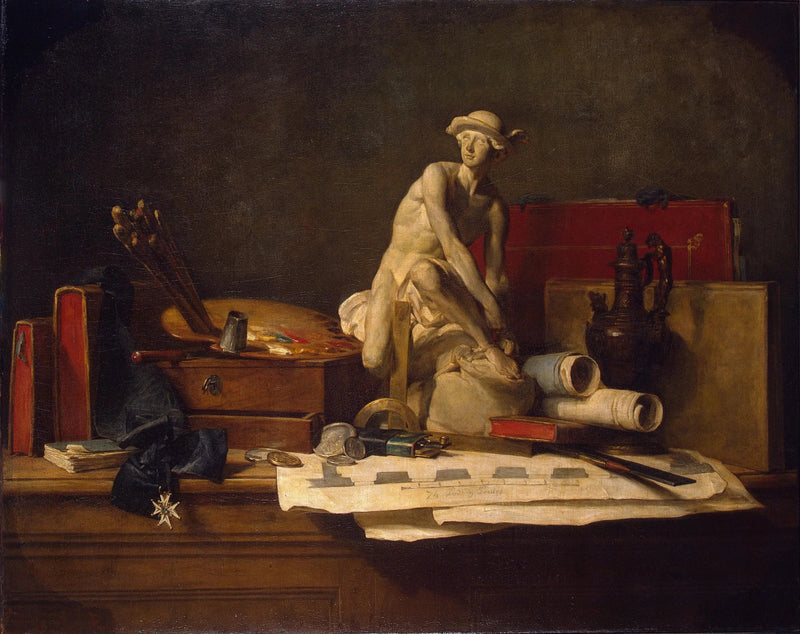Stillleben mit Kunstattributen - Jean Siméon Chardin