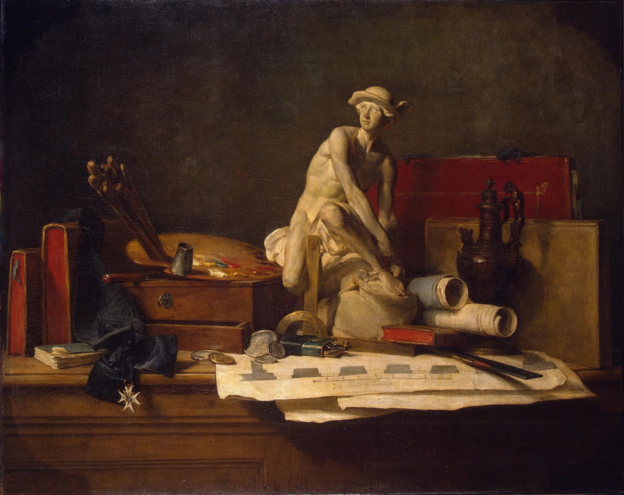 Stillleben mit Kunstattributen - Jean Siméon Chardin