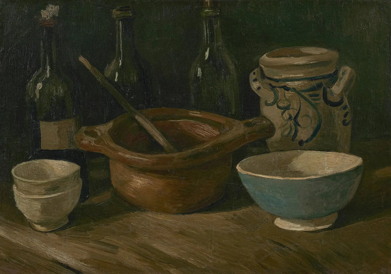 Stillleben mit Fayence und Flaschen - Vincent van Gogh