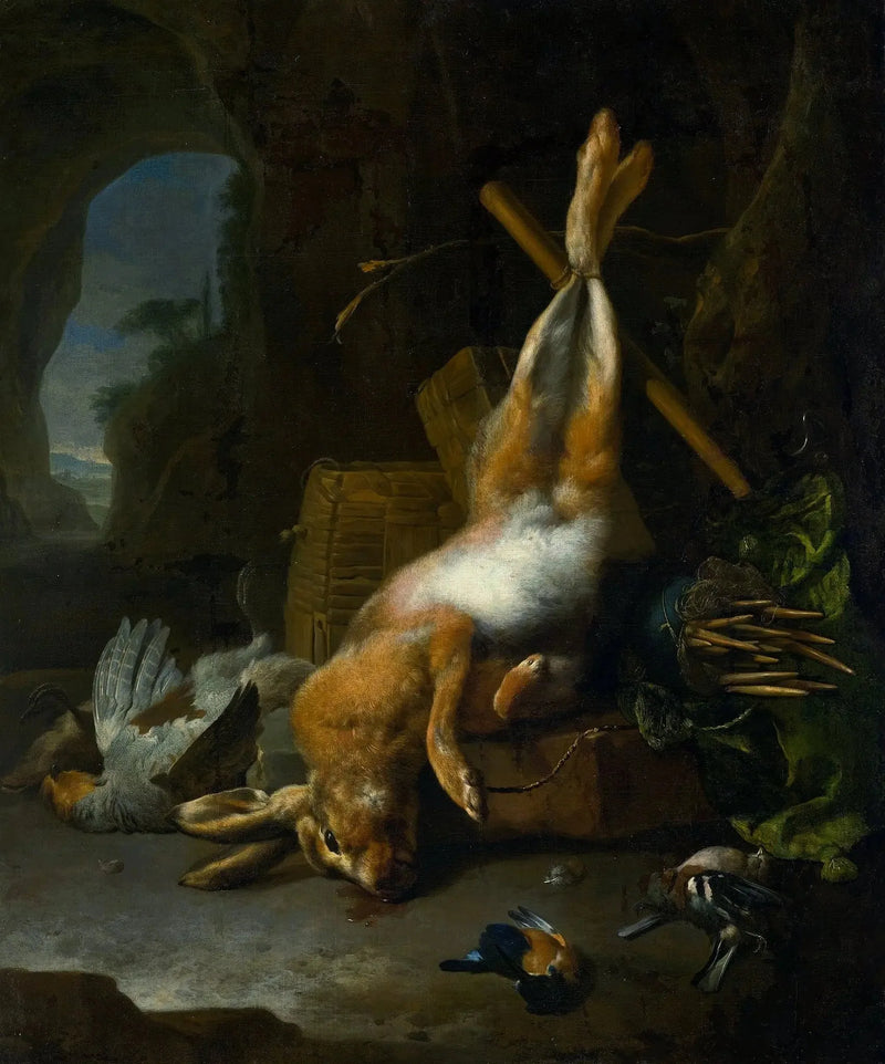 Stillleben mit dem Jagdtrophäe. - Melchior de Hondecoeter