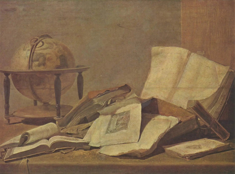 Stillleben mit Büchern und Globus - David Teniers der Jüngere
