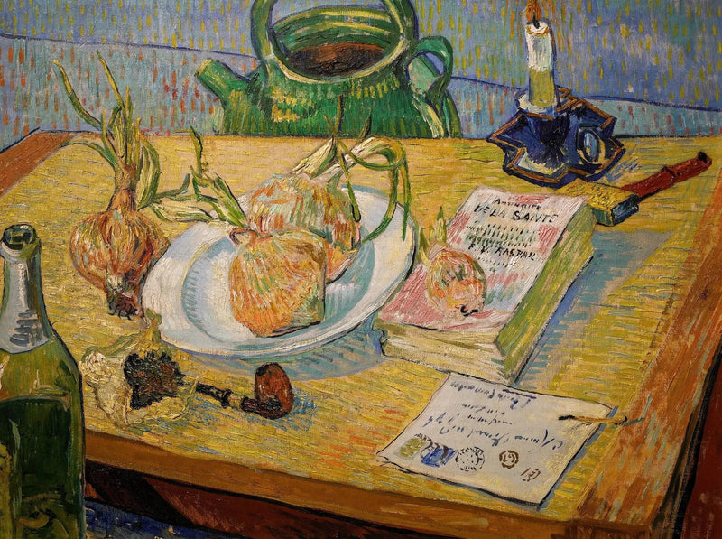Stillleben mit Zeichenbrett und Zwiebeln - Vincent van Gogh