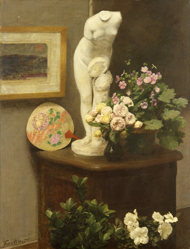 Stillleben mit Torso und Blumen - Henri Fantin-Latour