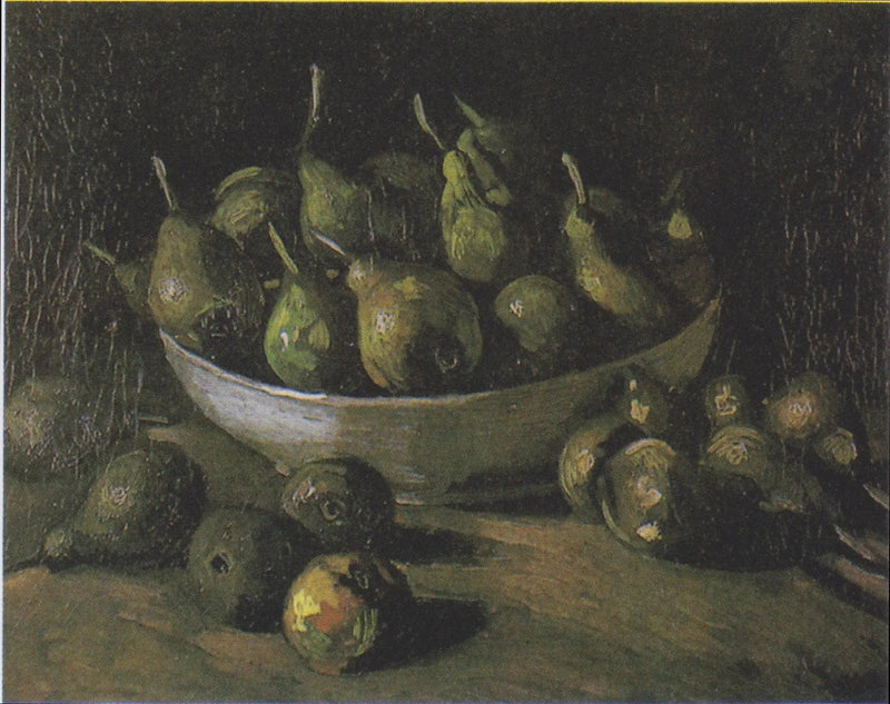 Stillleben mit einer Steinschale und Birnen - Vincent van Gogh