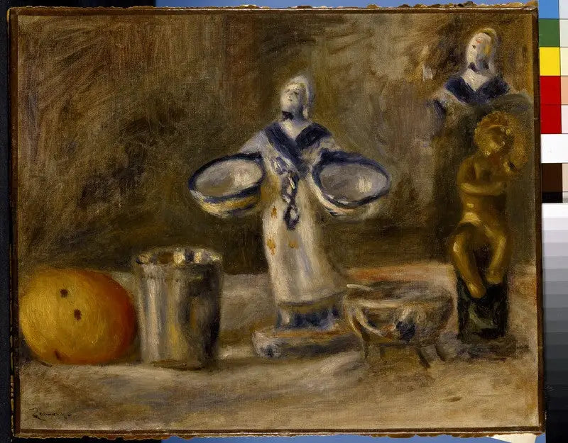 Stillleben mit einer Fayencefigur - Pierre-Auguste Renoir