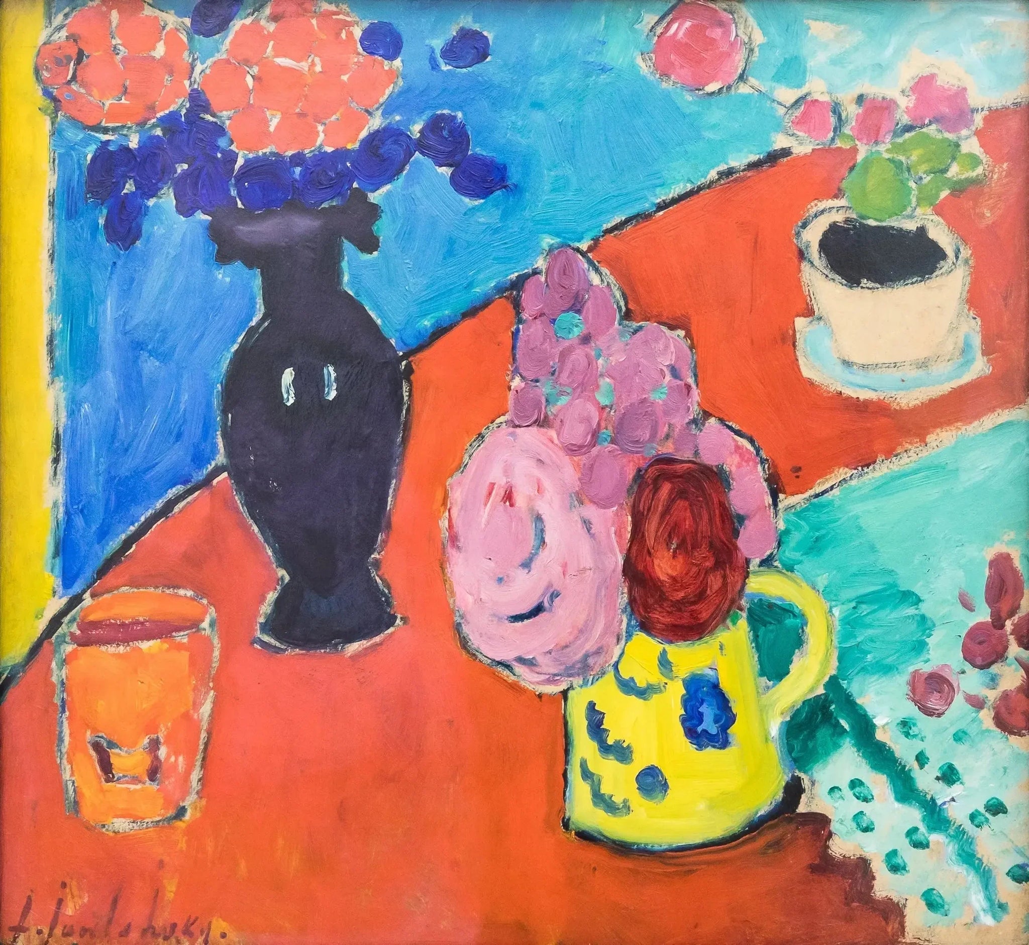 Nature morte avec vase et cruche - Alexej von Jawlensky image 1 reproduction artisanale de tableau