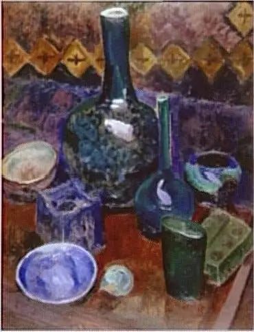 Nature morte bleue - Robert Delaunay image 1 copie de tableau peinte à la main