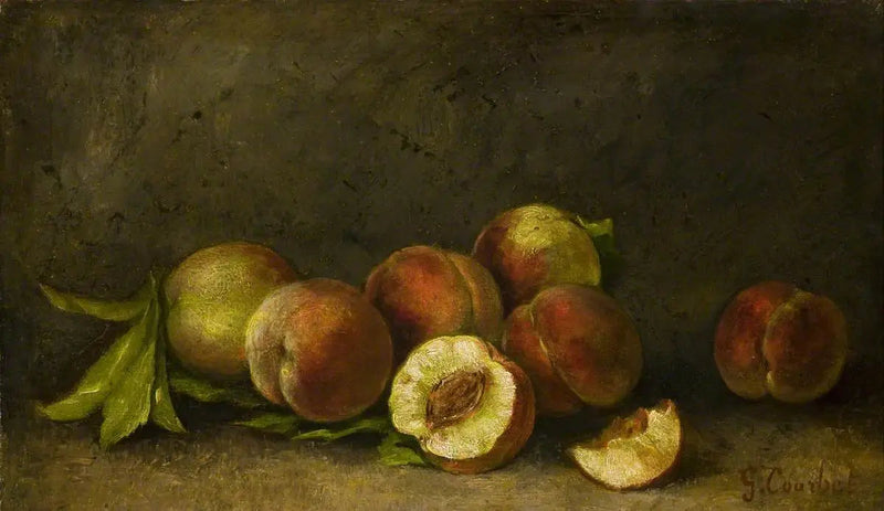 Stillleben mit Pfirsichen - Gustave Courbet