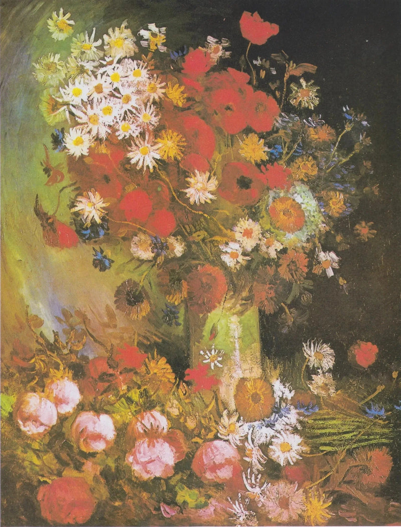 Stillleben mit Wiesenblumen und Rosen - Vincent van Gogh