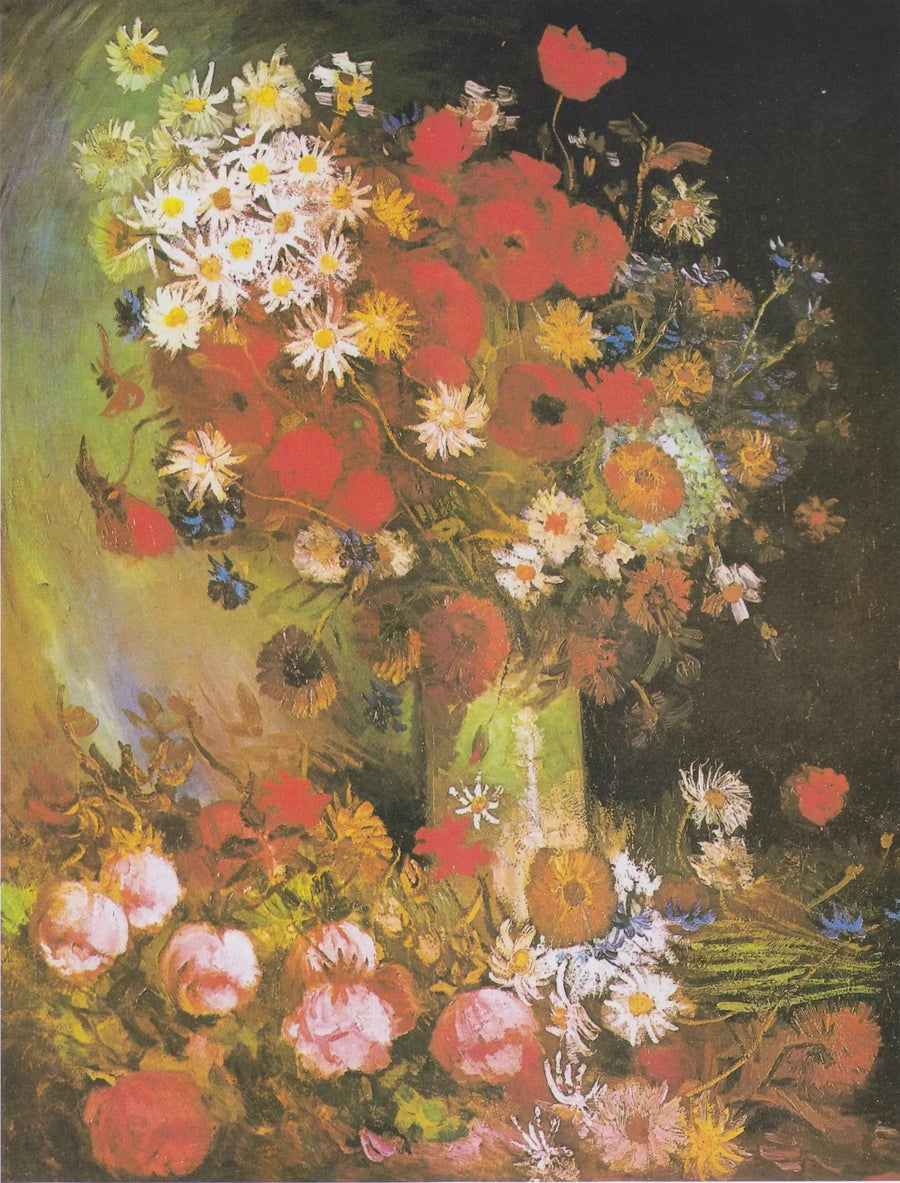 Stillleben mit Wiesenblumen und Rosen - Vincent van Gogh