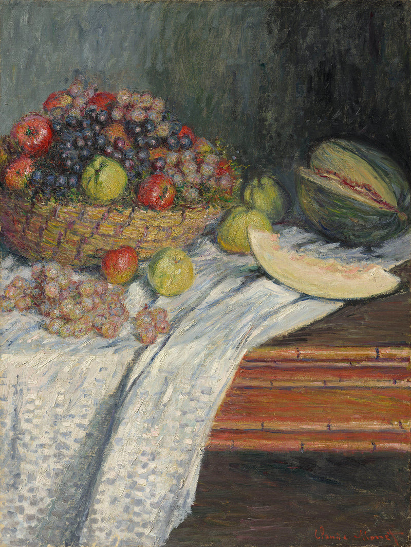 Stillleben mit spanischer Melone W544 - Claude Monet