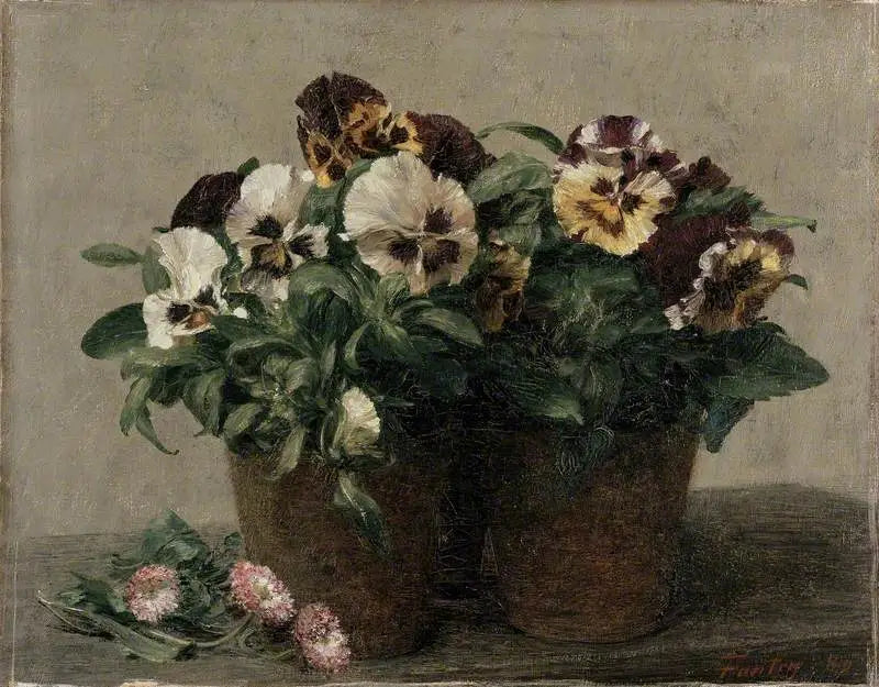 Stillleben: Gedanken und Margeriten - Henri Fantin-Latour