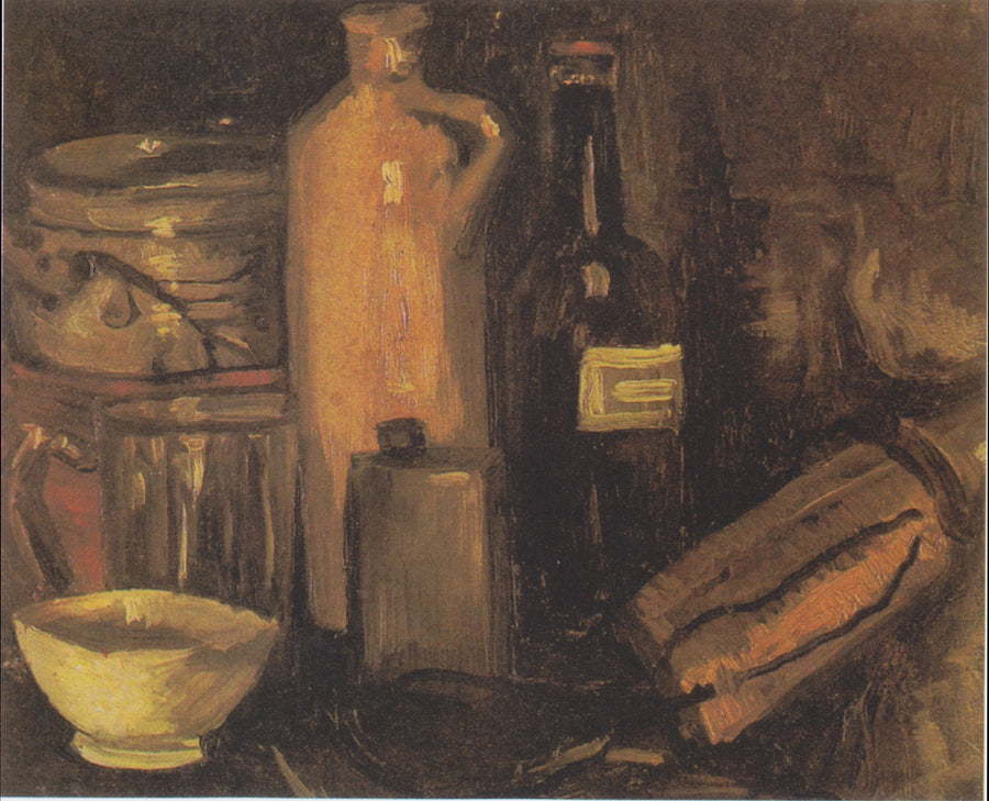 Stillleben mit Töpfen, Gläsern und Flaschen - Vincent van Gogh