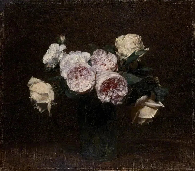Stillleben: Rosen Rosen, Weiß und Gelb - Henri Fantin-Latour