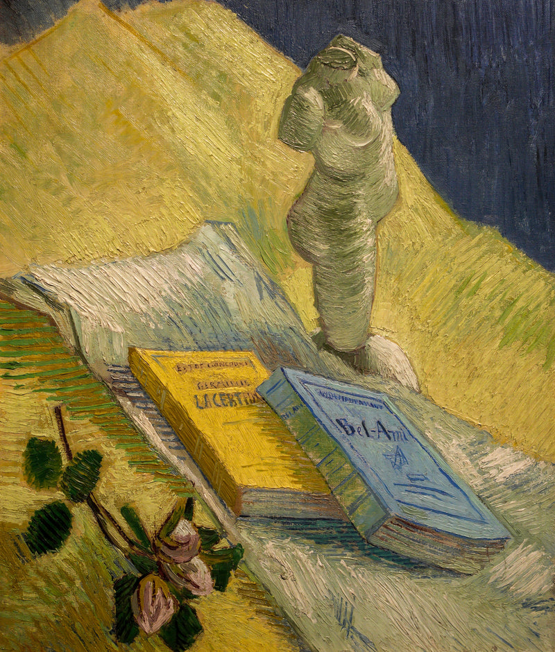 Stillleben mit Gipsstatuette und zwei Romanen - Vincent van Gogh