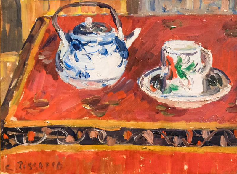 Stillleben, Tasse und Teekanne - Camille Pissarro