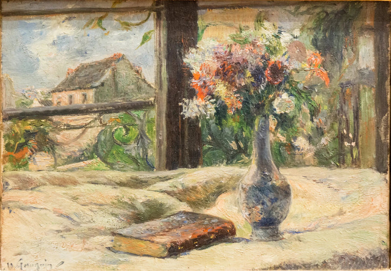Stillleben. Blumenvasen am Fenster - Paul Gauguin