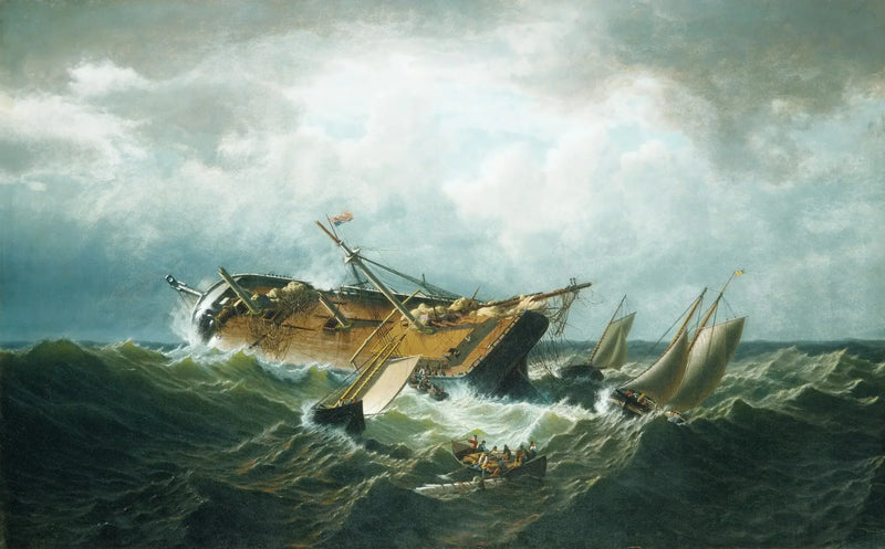 Schiffsunglück vor der Küste von Nantucket (Schiffsunglück vor der Küste von Nantucket nach einem Sturm) - William Bradford