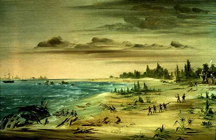 Schiffbruch der Aimable, an der Küste von Texas. 1685 - George Catlin