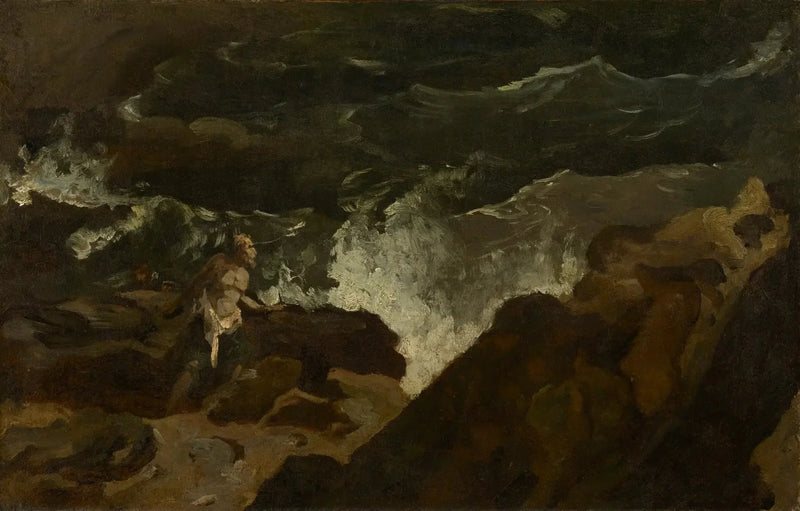 Schiffbruch an einem Strand (Der Sturm) - Théodore Géricault