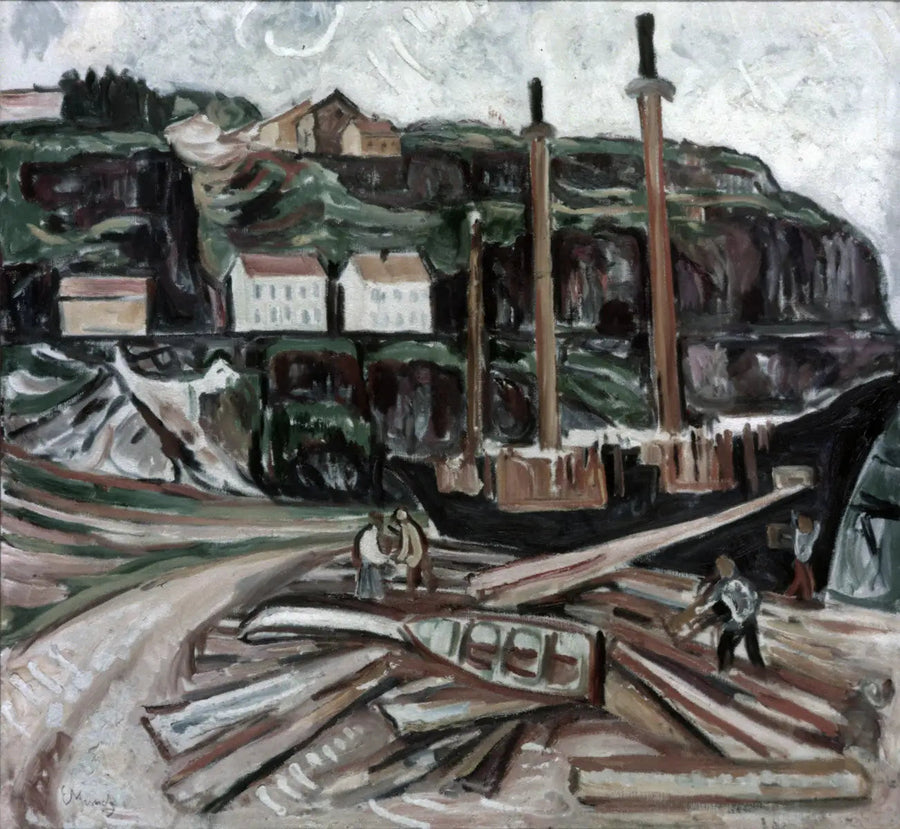 Schiff im Abbruch - Edvard Munch