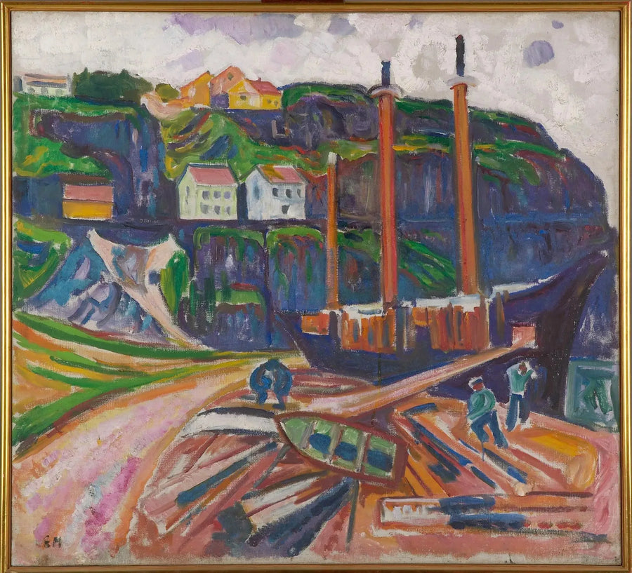 Schiff im Abbruch - Edvard Munch