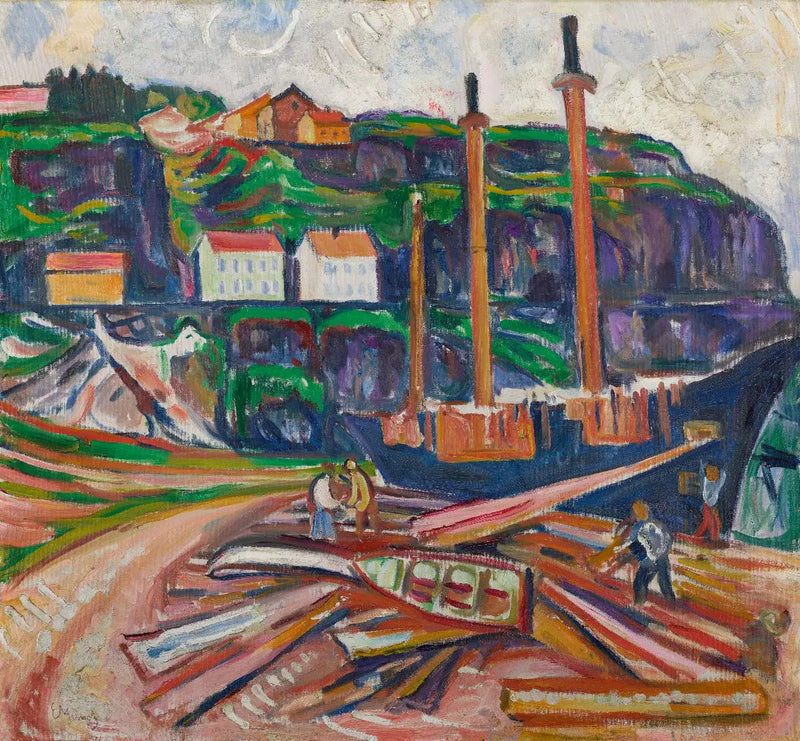 Schiff im Abbruch - Edvard Munch