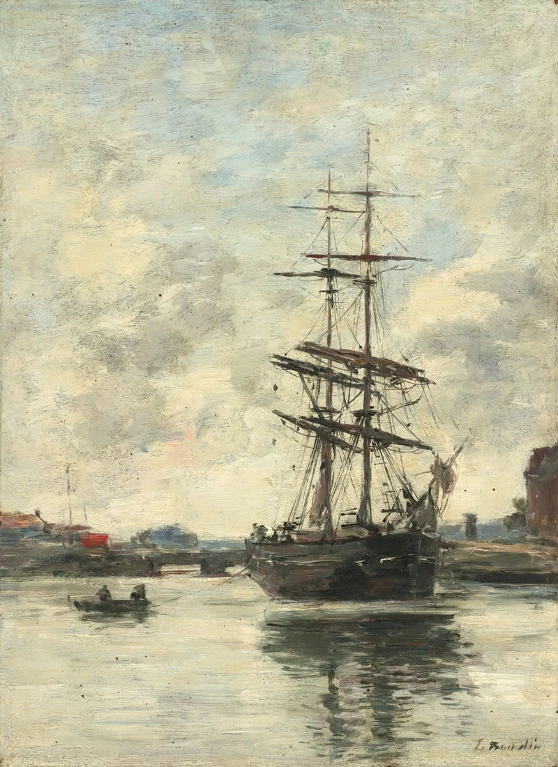 Schiff auf der Touques - Eugène Boudin