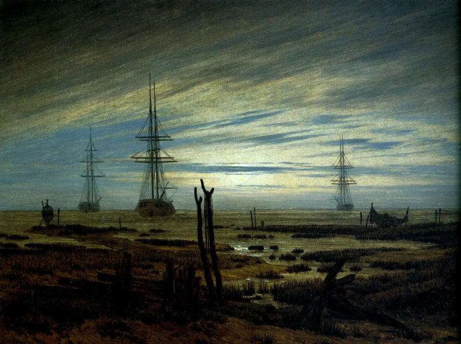 Schiffe im Hafen - Caspar David Friedrich
