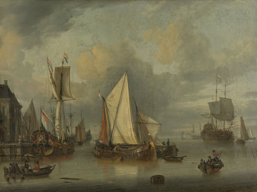 Navires au port par temps calme - Jan Claesz Rietschoof