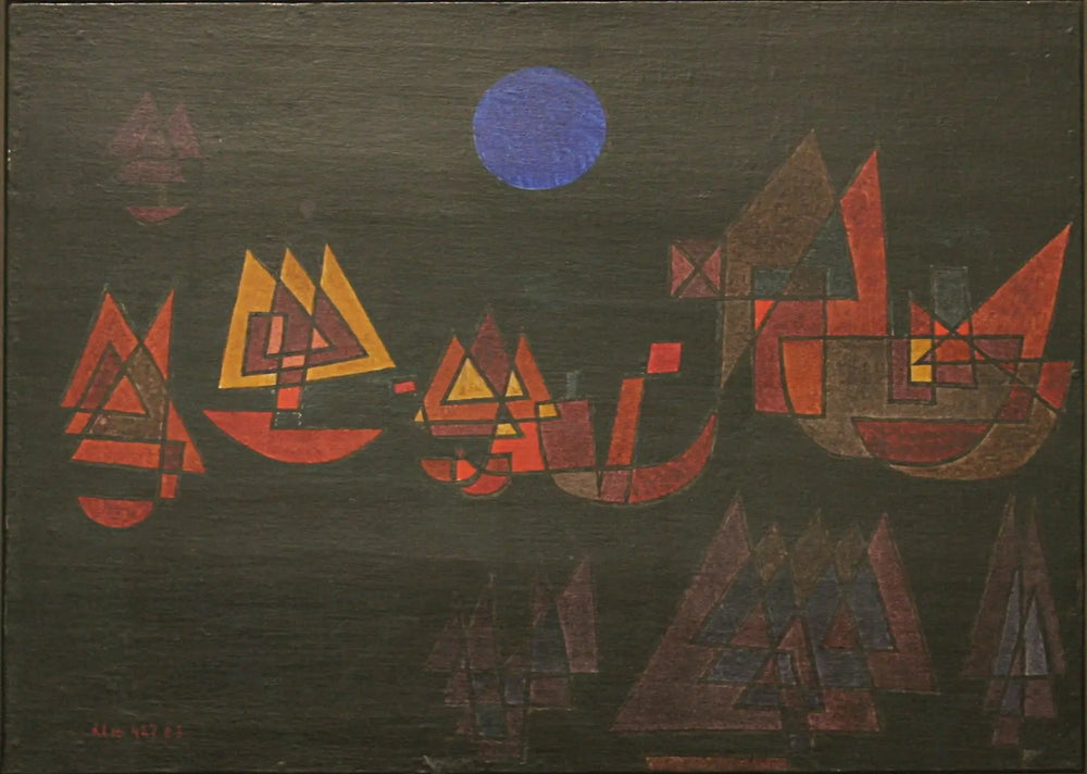 Navires dans le noir - Paul Klee image 1 reproduction artisanale de tableau