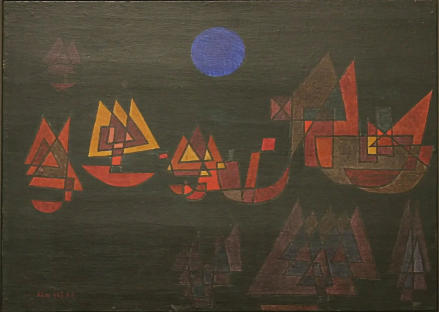 Navires dans le noir - Paul Klee image 1 reproduction artisanale de tableau