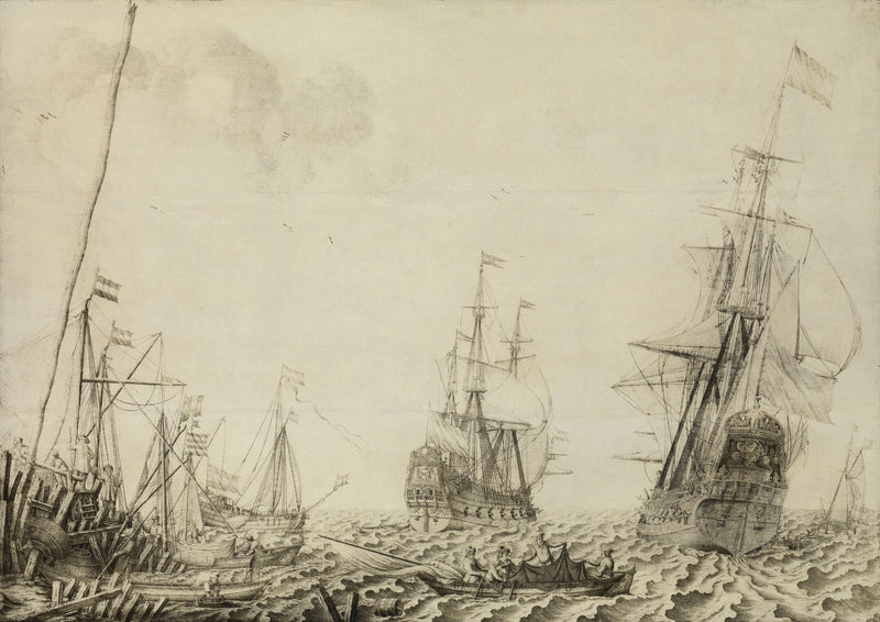 Navires dans un port - Experiens Sillemans