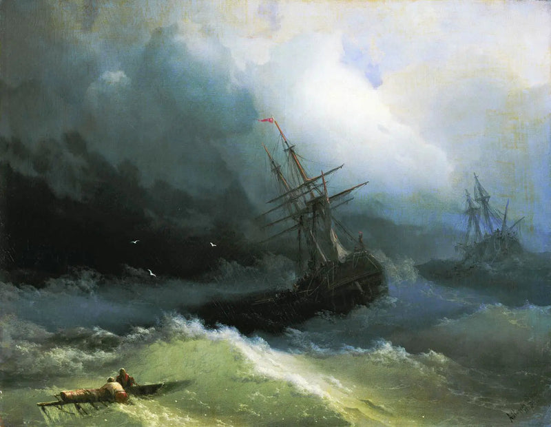 Schiffe auf dem tosendem Meer - Ivan Aïvazovski
