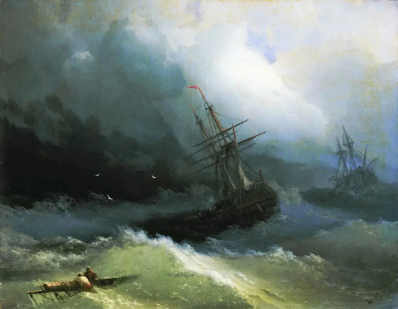Schiffe auf dem tosendem Meer - Ivan Aïvazovski