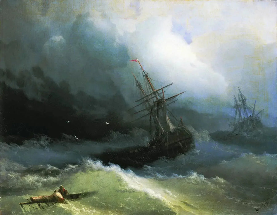 Schiffe auf dem tosendem Meer - Ivan Aïvazovski