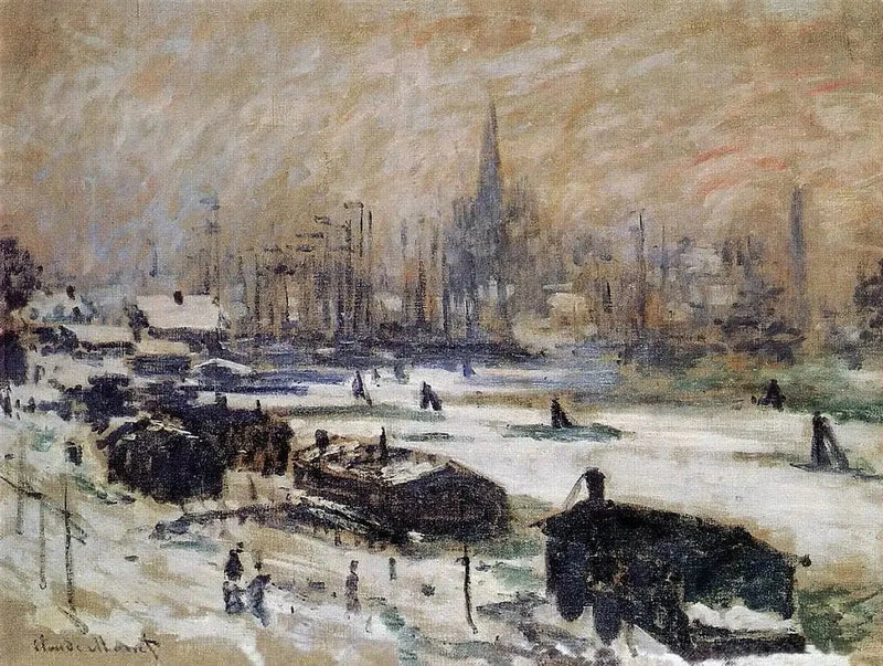 Schnee in Amsterdam W301 - Claude Monet