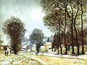 Schnee in Louveciennes - Alfred Sisley