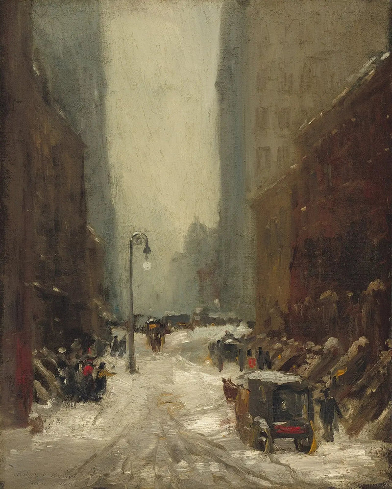 Schneefall in New York - Robert Henri