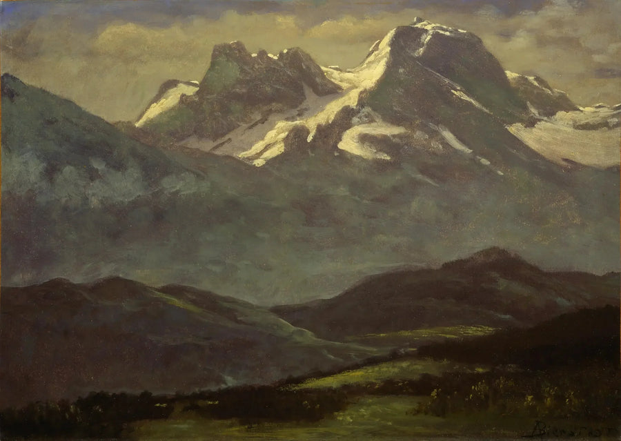 Sommerlicher Schnee auf den Gipfeln - Albert Bierstadt