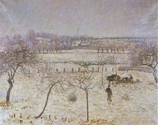 Schnee und Frost in Éragny - Camille Pissarro