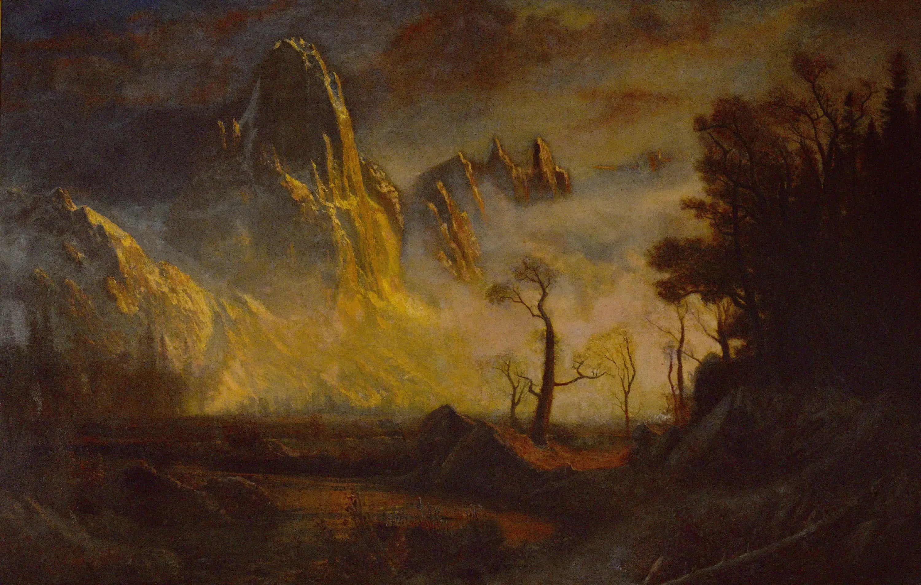 Neige précoce dans la vallée de Yosemite Sentinel Rock - Albert Bierstadt - Alpha Reproduction