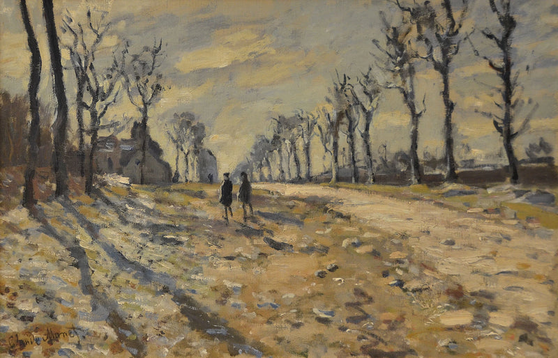 Schnee bei Sonnenuntergang W145 - Claude Monet