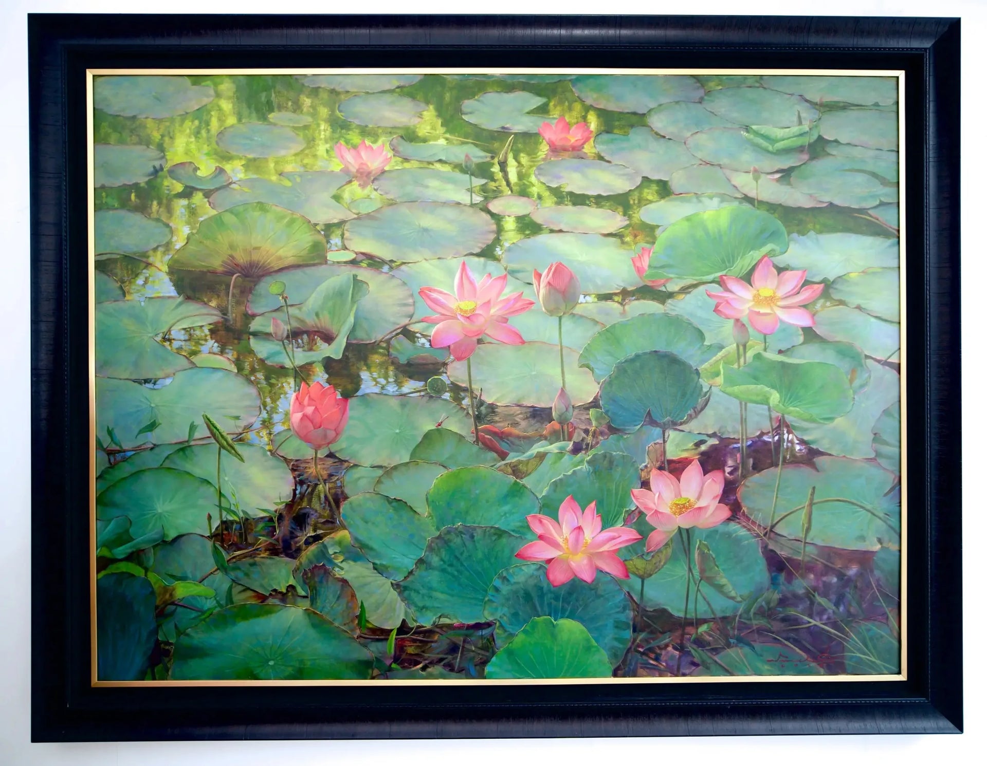 Nénuphars | 200 x 150 cm image 10 reproduction artisanale de tableau