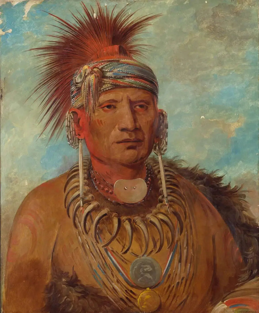 Neu-mon-ya, Pluie qui marche, Kriegsherr - George Catlin