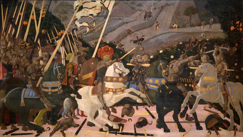 Niccolò Mauruzi da Tolentino an der Spitze seiner Truppen - Paolo Uccello