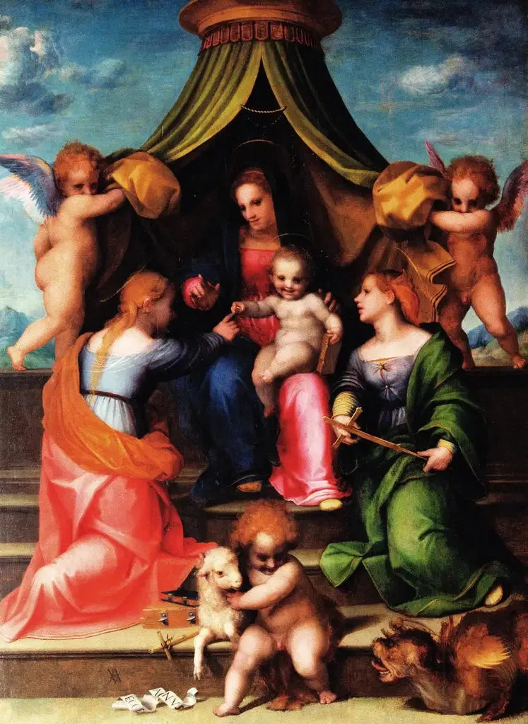 Mystische Hochzeiten der heiligen Katharina von Alexandria - Andrea del Sarto