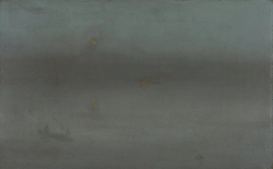 Nachtstück, Blau und Silber: Battersea Reach - James Abbott McNeill Whistler
